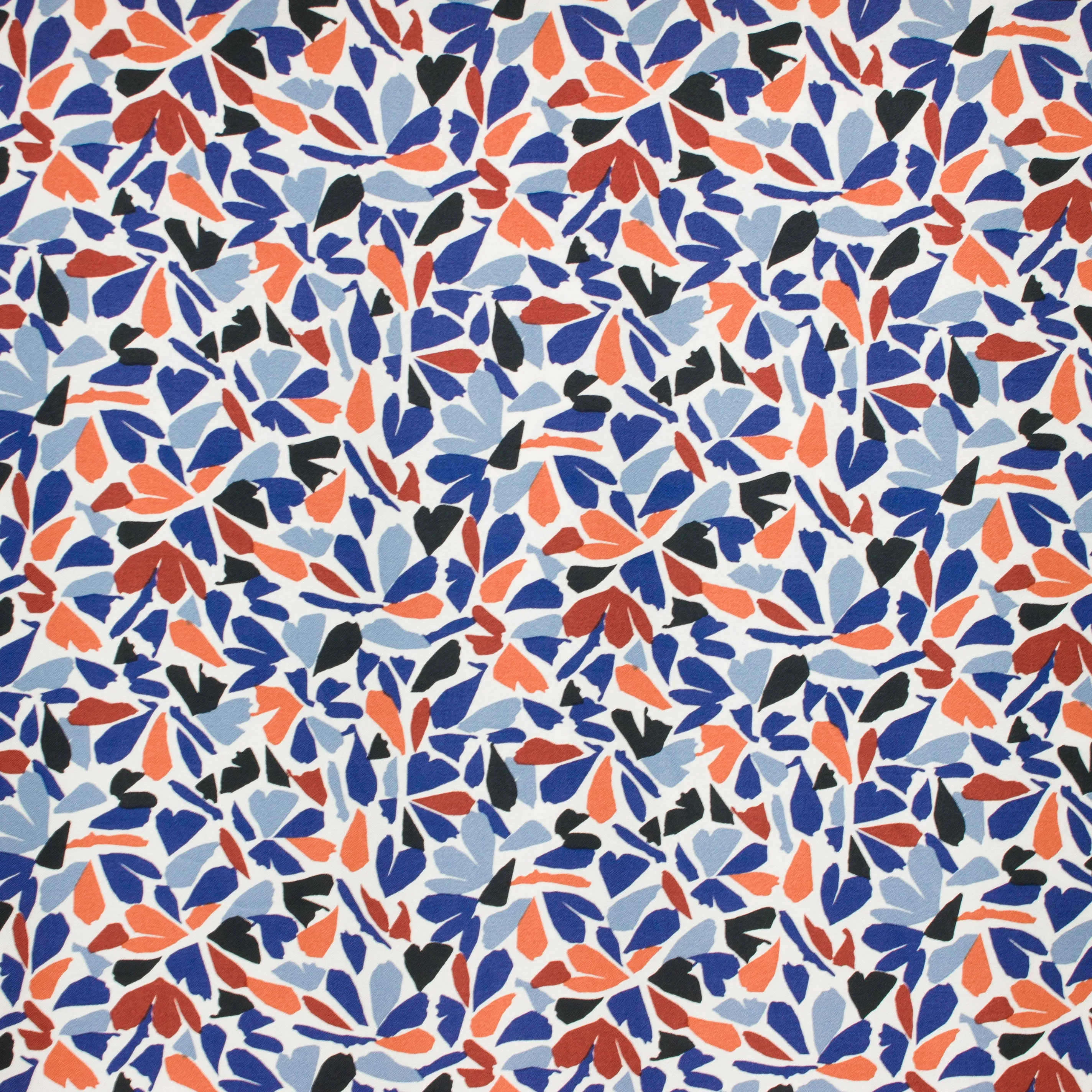 Viscose crêpe met blauw getinte bloemen - Mind the maker